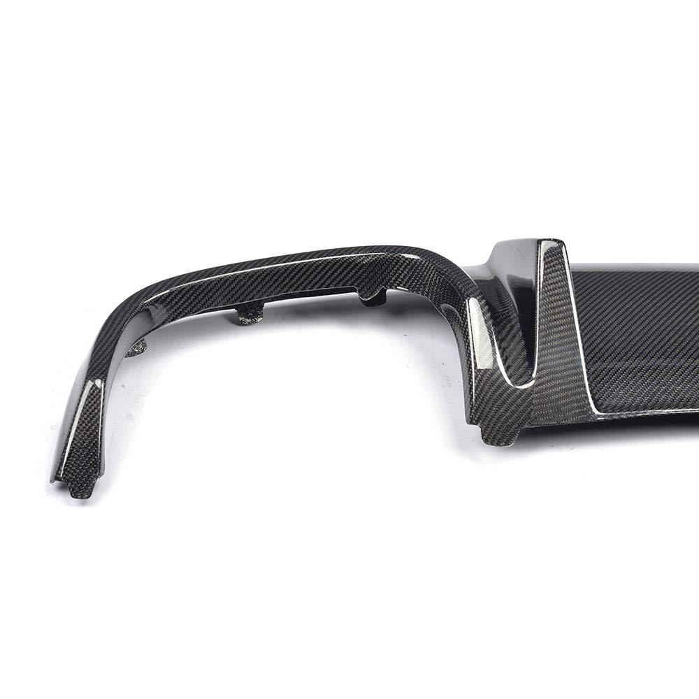 IKON MOTORSPORTS Rear Diffuser for 2008-2011 Mercedes-Benz C Class W204 C63 - TMS Style Carbon Fiber Rear Bumper Lip Spoiler - Enhances Aerodynamics & Sporty Look - Perfect for Street Racing & Car Shows