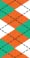 Orange/Teal/White