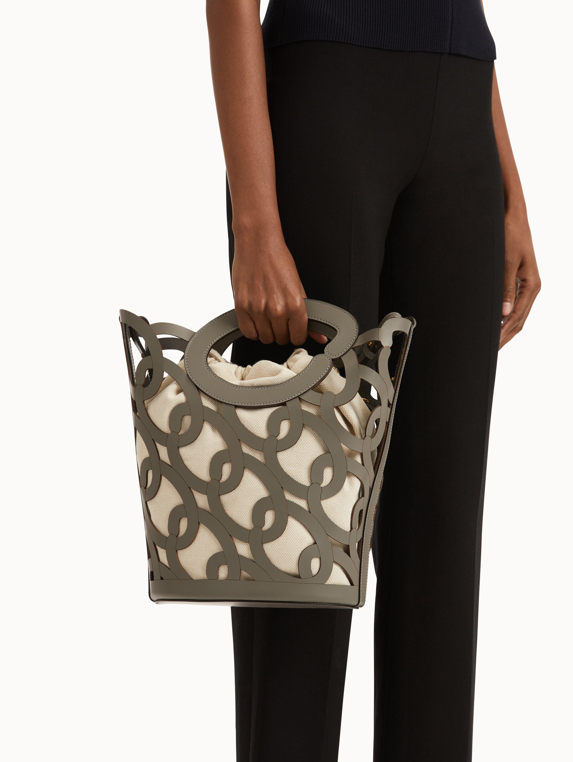 Oscar Chain Link Leather Tote Bag for Women - Stylish Designer Handbag for Work, Travel & Everyday Use