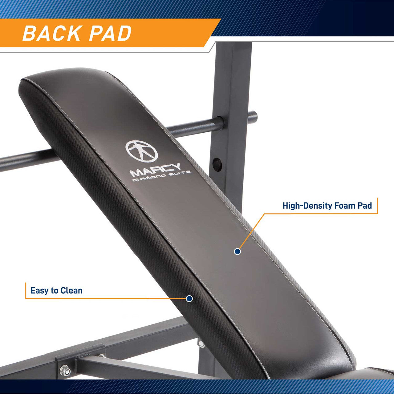 Marcy Diamond Elite MD 2082W Standard Weight Bench with 100lb Weight Set - Home Gym Equipment for Strength Training & Fitness Workouts
