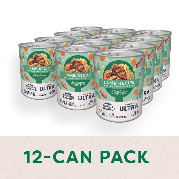 Natural Balance Original Ultra Lamb Recipe Paté Canned Dog Food - Grain-Free, High Protein Wet Food for Adult Dogs - Perfect for Picky Eaters & Sensitive Stomachs