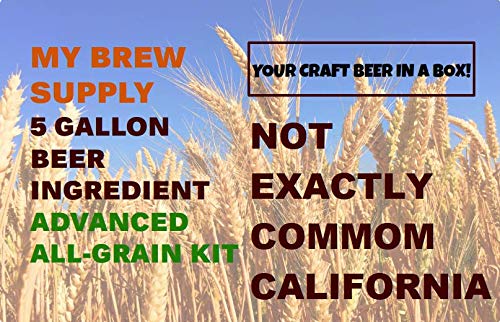 My Brew Supply 5 Gallon All Grain Beer Ingredient Kit - California Ale Advanced Home Brew Recipe | Perfect for Home Brewing Enthusiasts & Craft Beer Lovers