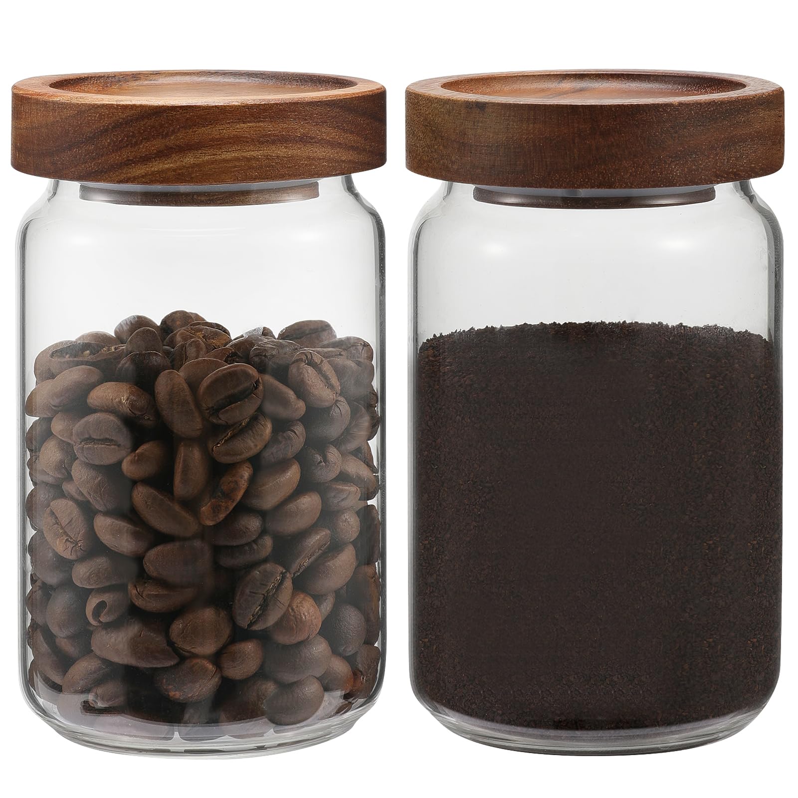 2-Pack Small Glass Jars with Lids - 6.7oz (200ml) Borosilicate Glass Containers for Spices, Nuts, Pasta, Sugar, Candy & Tea - Airtight Mini Storage Bottles for Kitchen, Pantry & DIY Crafts