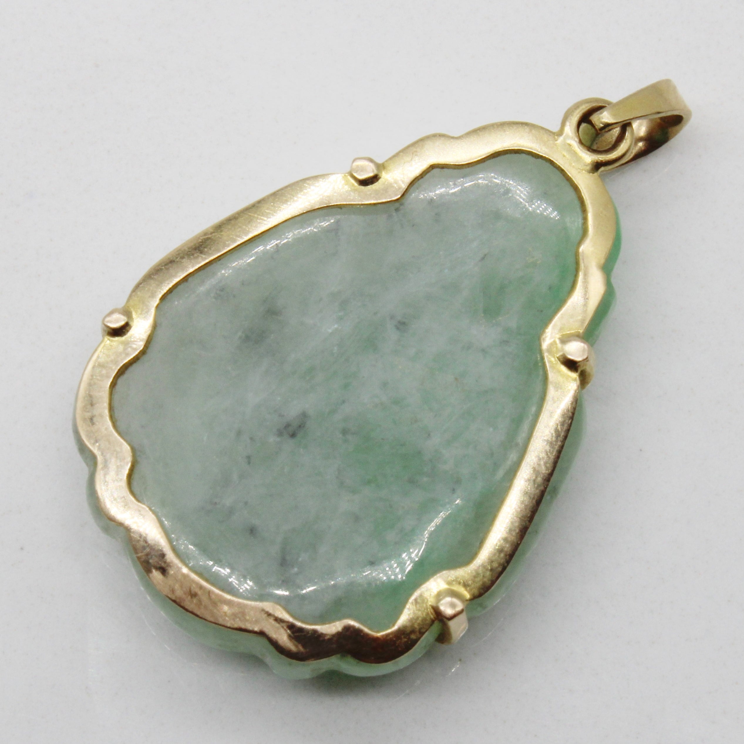 18.00ct Natural Jadeite Buddha Pendant Hand Carved - Spiritual Jewelry for Meditation, Yoga & Buddhist Gifts