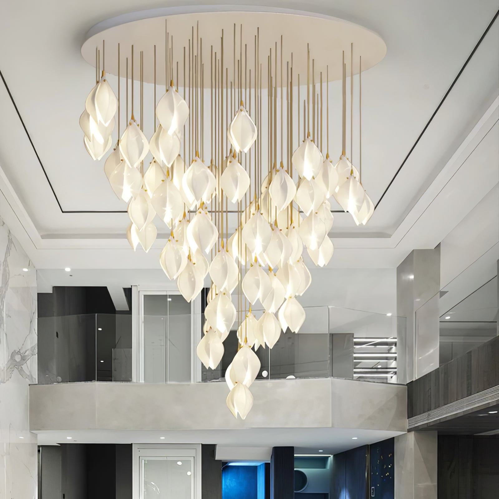 Celeste Flora Pendant Light - Modern Floral Glass Ceiling Lamp for Dining Room, Kitchen Island & Bedroom Decor - Elegant Hanging Light Fixture with Nature-Inspired Design