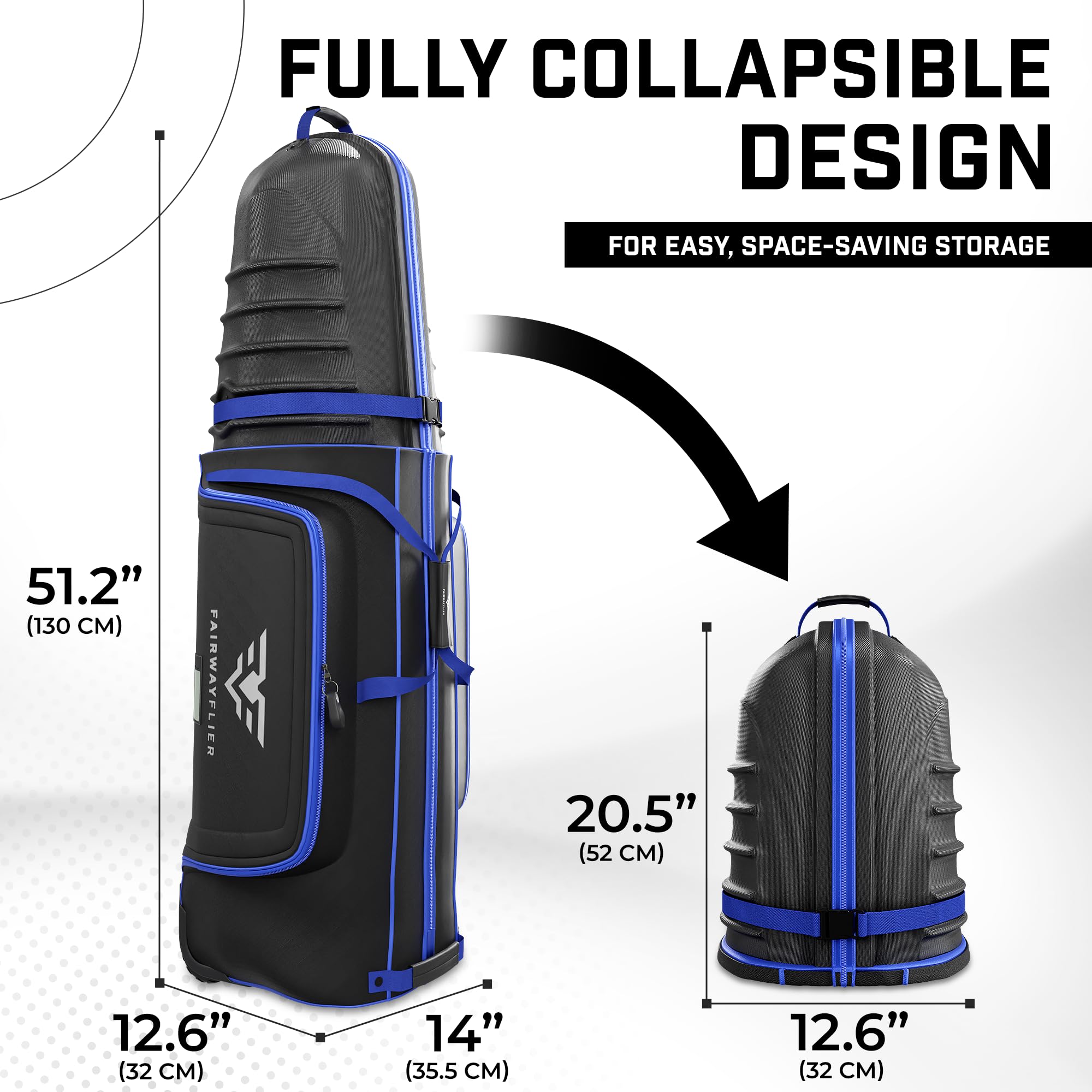 Premium Hard Shell Golf Travel Bag with Wheels - Airline Approved Golf Club Carrier for Safe Transport | Ideal for Air Travel, Golf Tournaments & Vacation Getaways