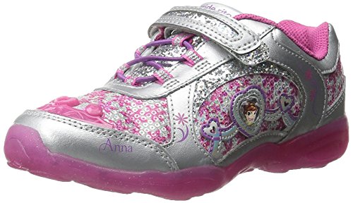 Stride Rite Disney Frozen Light-Up Sneakers for Toddler & Little Kid - Glow in Dark Princess Shoes with Easy Alternative Closure - Perfect for Dress Up, Birthday Parties & Everyday Play
