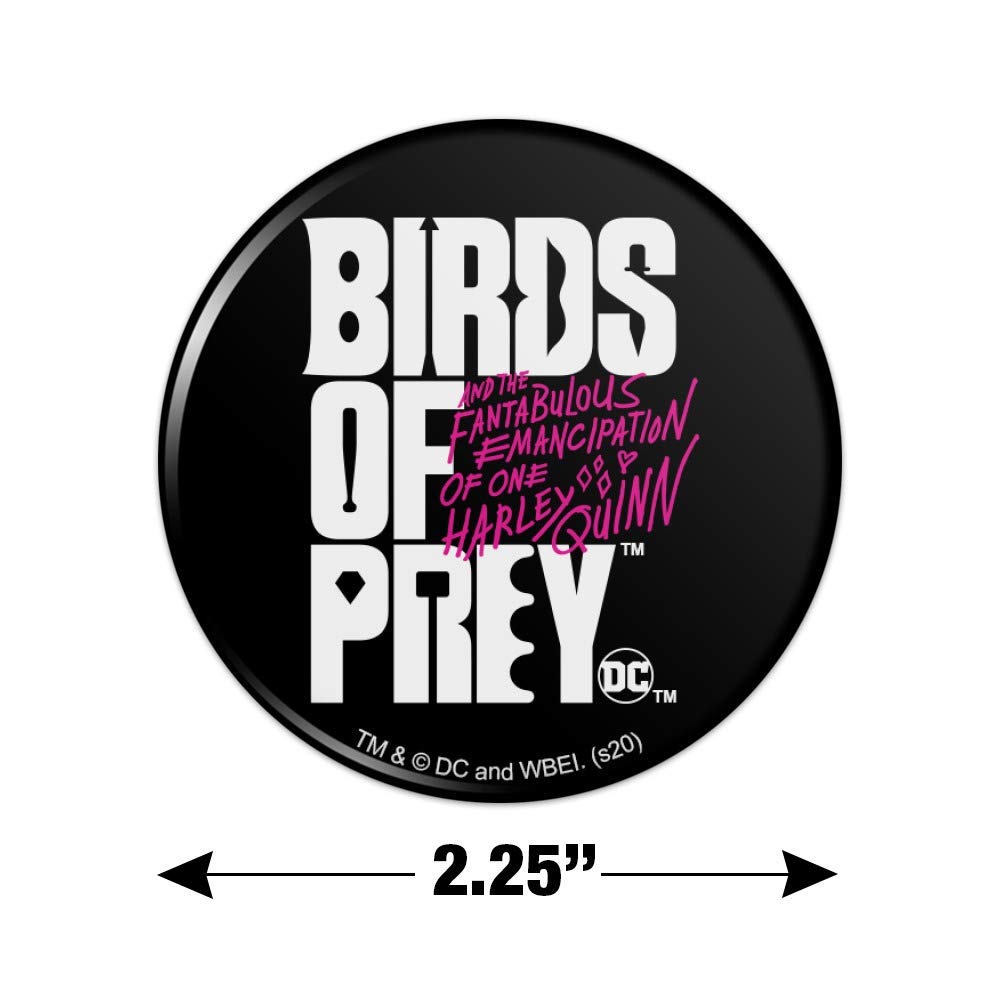 Birds of Prey Movie Logo Kitchen Refrigerator Magnet - Strong Decorative Fridge Button Magnet for Home, Office, Dorm - Perfect for Fridge, Lockers, Whiteboards & Metal Surfaces
