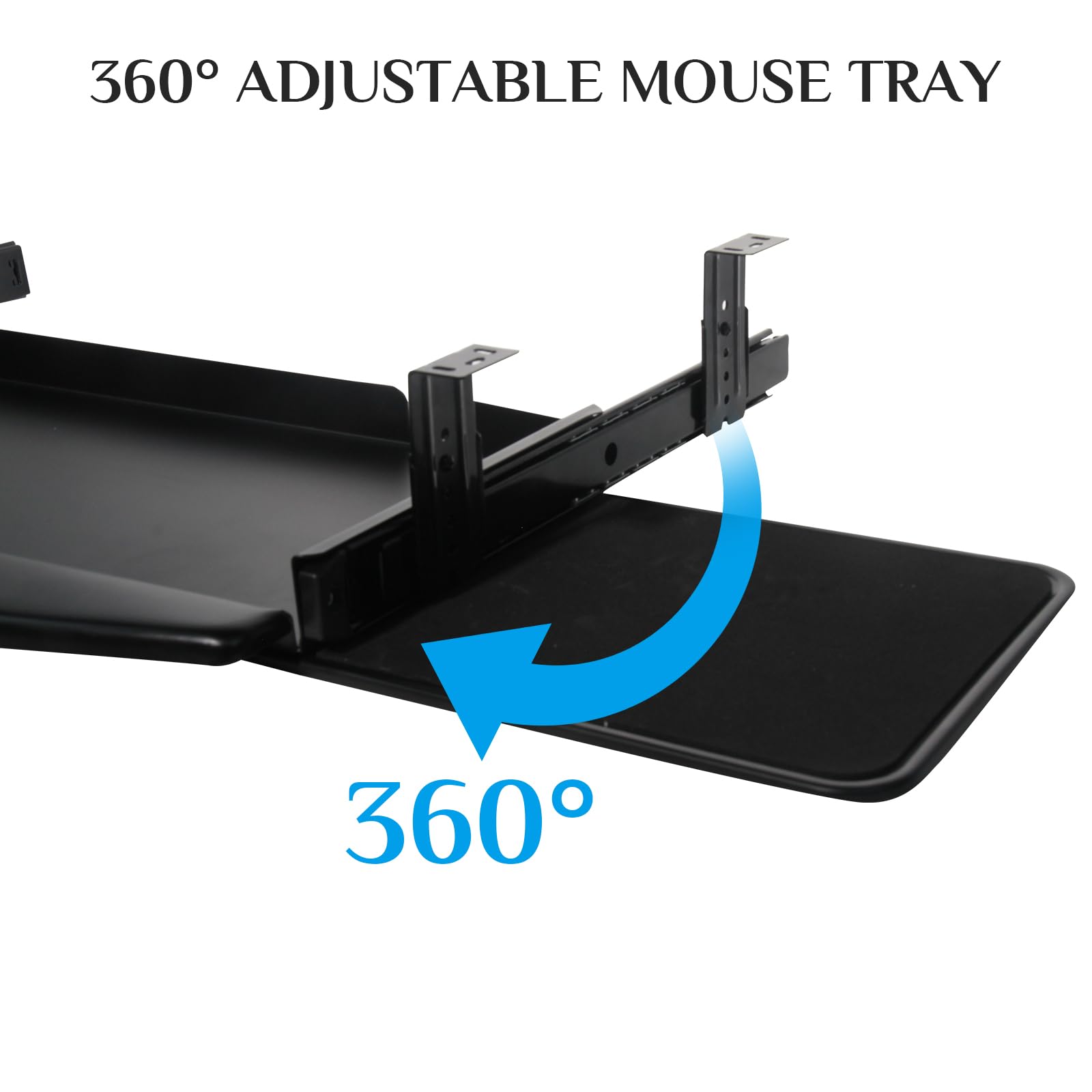 Heavy-Duty Under Desk Keyboard Tray with C-Clamp - 27