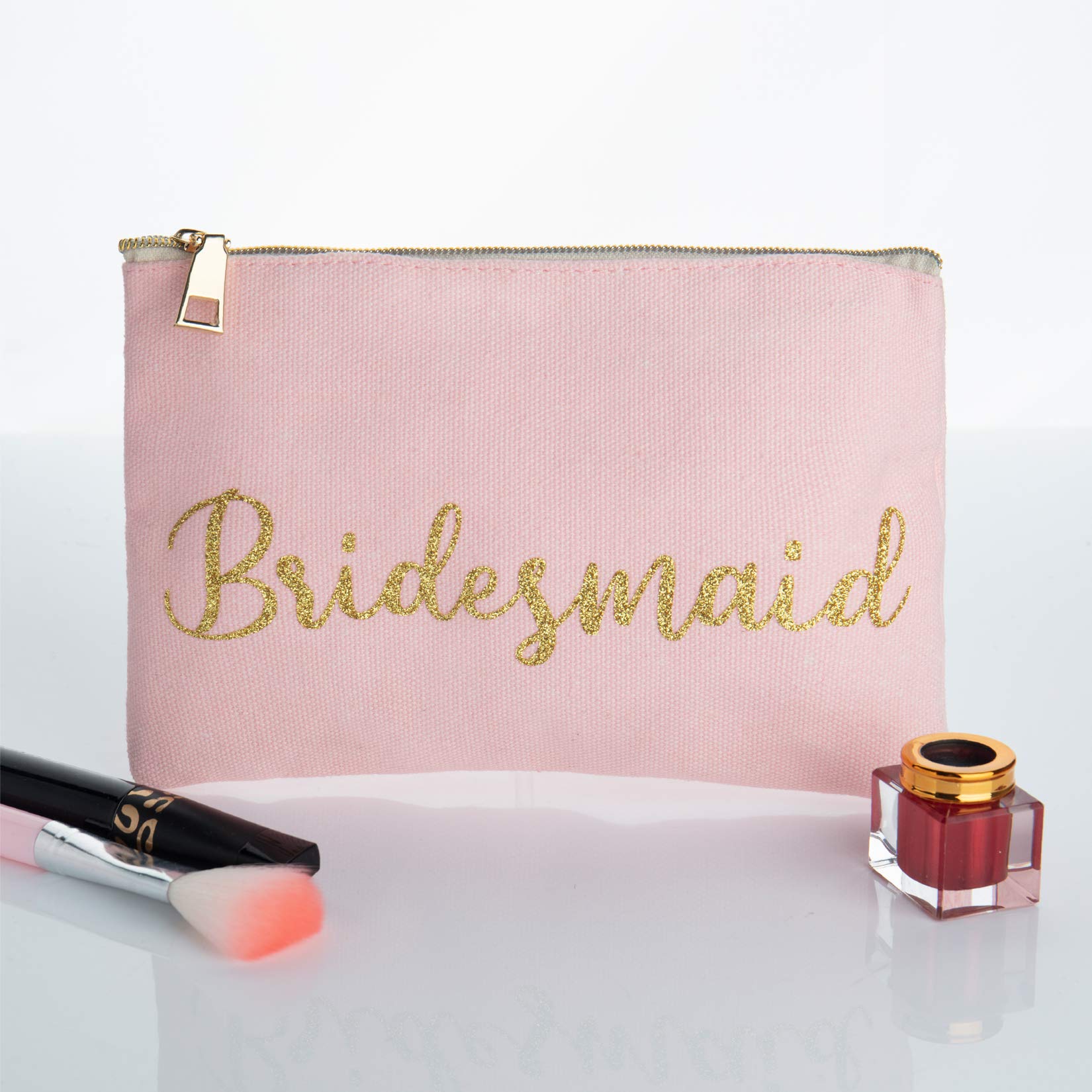 Custom Personalized Makeup Bag with Name - Travel Cosmetic Pouch for Women, Wedding Bridesmaid Gift, Birthday Present & Mother's Day Gift Idea - Perfect for Travel, Bachelorette Parties & Everyday Use