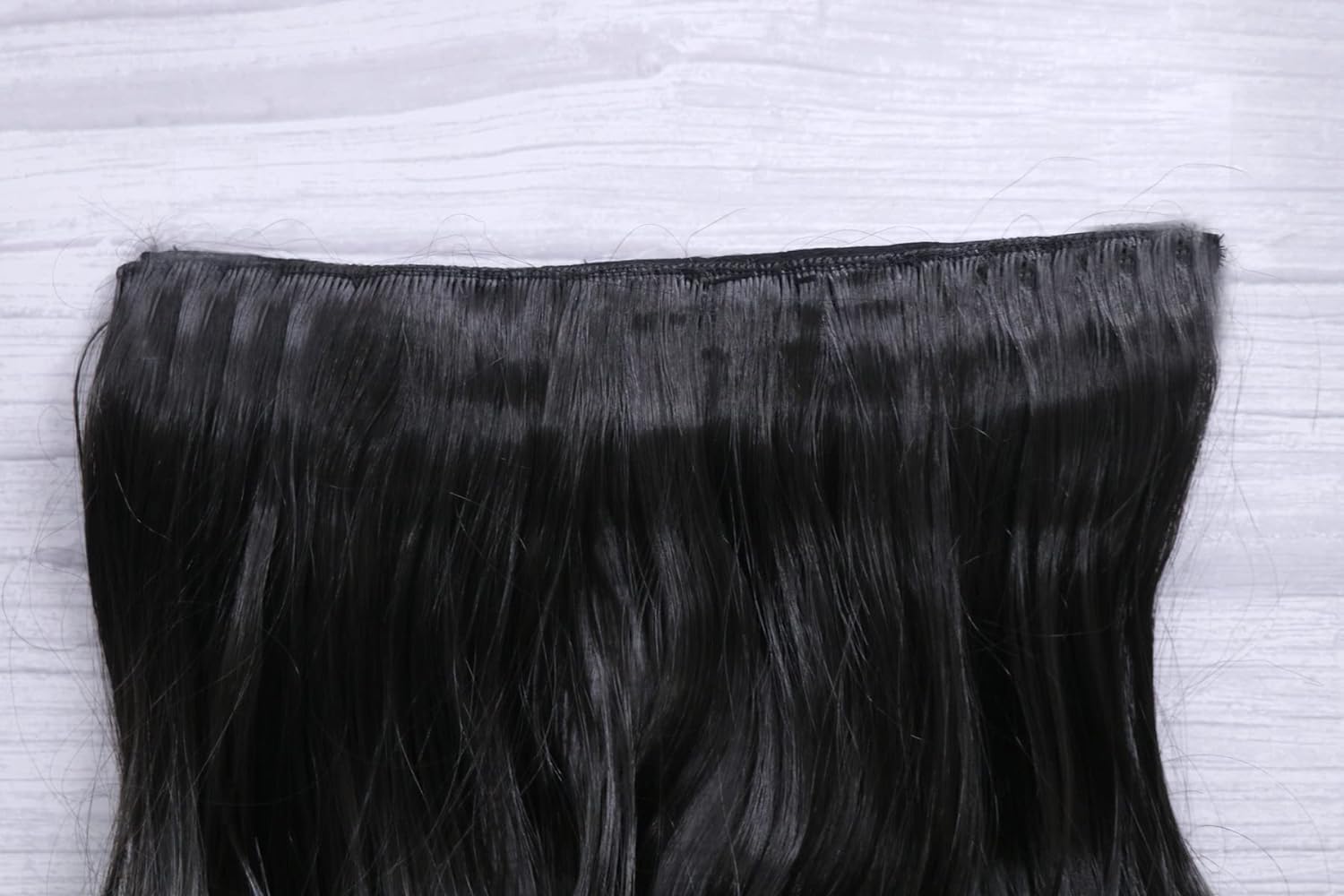 El Cabell Black 5 Clip-in Hair Extensions - Natural Looking Wavy/Curly Human Hair Extensions for Women & Girls - Instant Length & Volume - Perfect for Parties, Weddings & Daily Styling