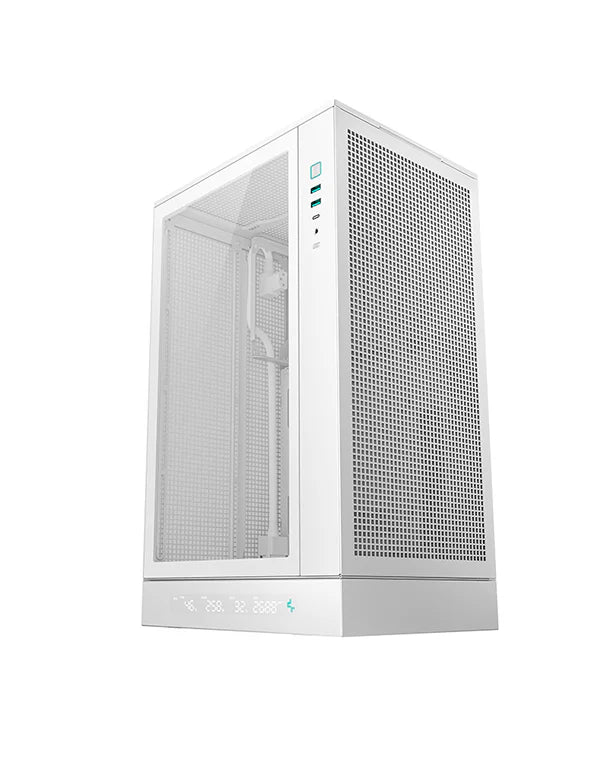 DeepCool CH270 Digital ITX PC Case - Compact Mini Tower for Gaming & Home Office (Black/White) | Perfect for Small Spaces & High-Performance Builds