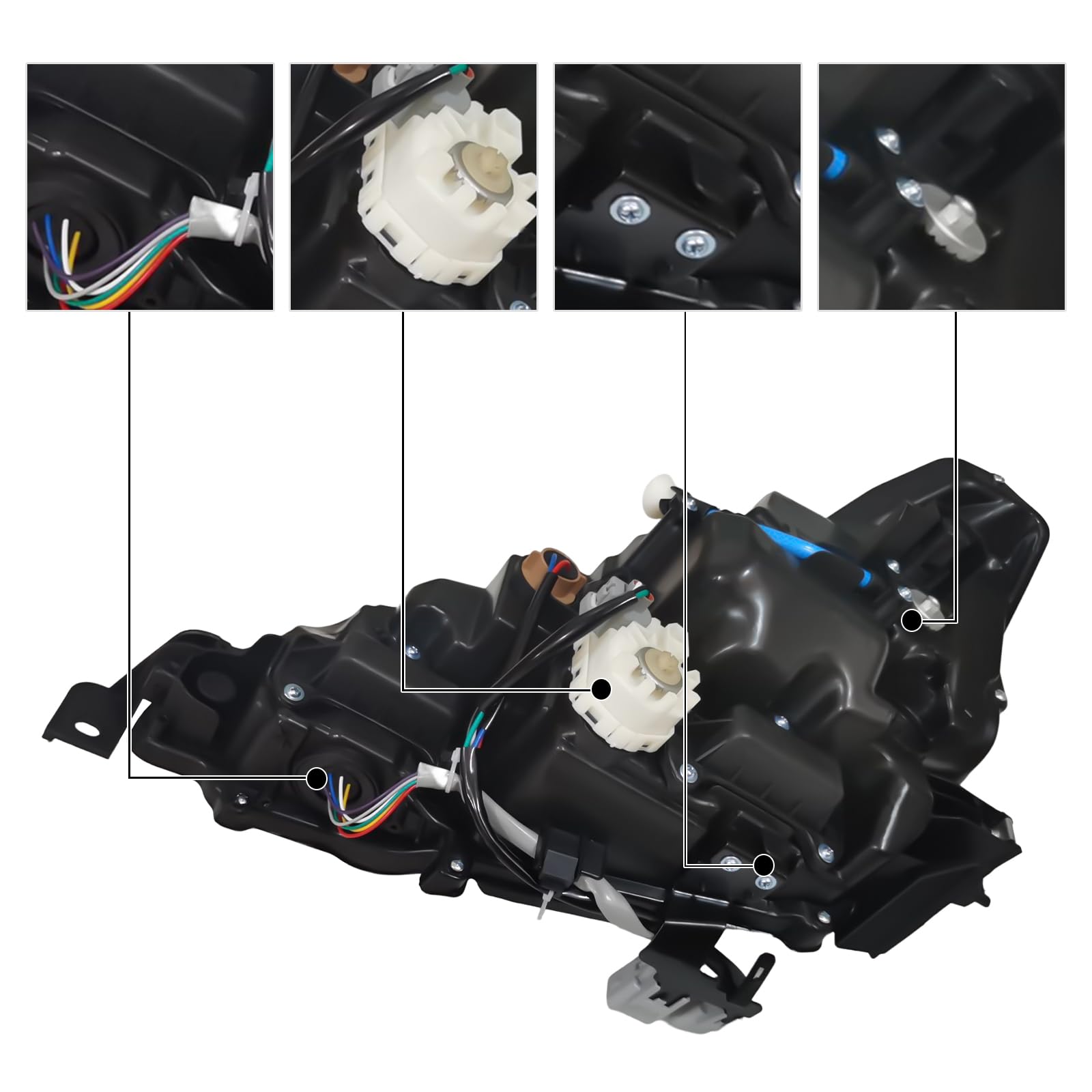 Toyota Lexus IS250 IS350 2014-2016 LED Headlight Replacement - Black Housing with Clear Lens - Driver Side Front Headlamp - Perfect for Night Driving & Off-Road Adventures