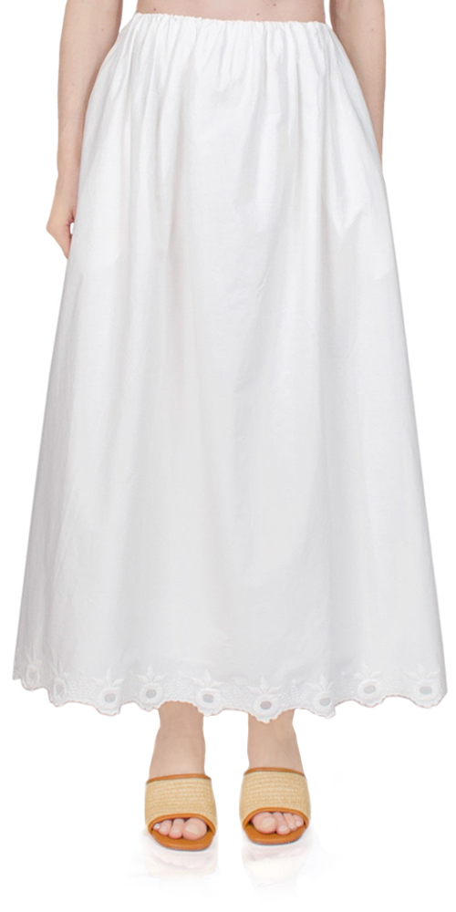 Antoinette Vintage White Skirt - Elegant Retro A-Line Midi Skirt for Women | Perfect for Casual Outings, Office Wear & Special Occasions