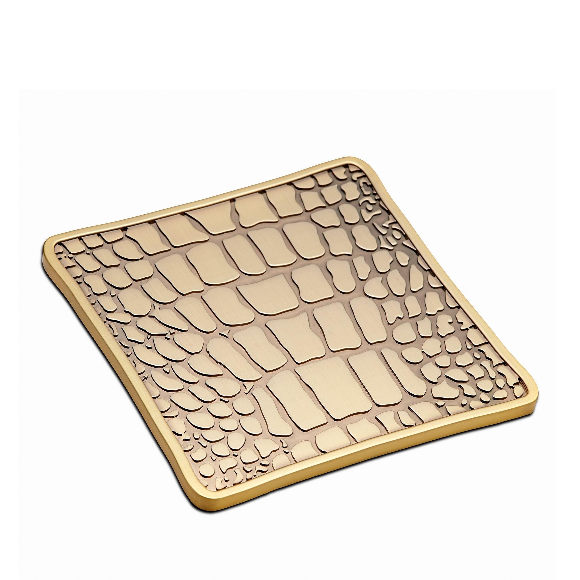 Premium Crocodile Design Coasters Set of 4 - Absorbent Cork Backing for Hot & Cold Drinks - Perfect for Home Bar, Office Desk, or Outdoor Patio Use