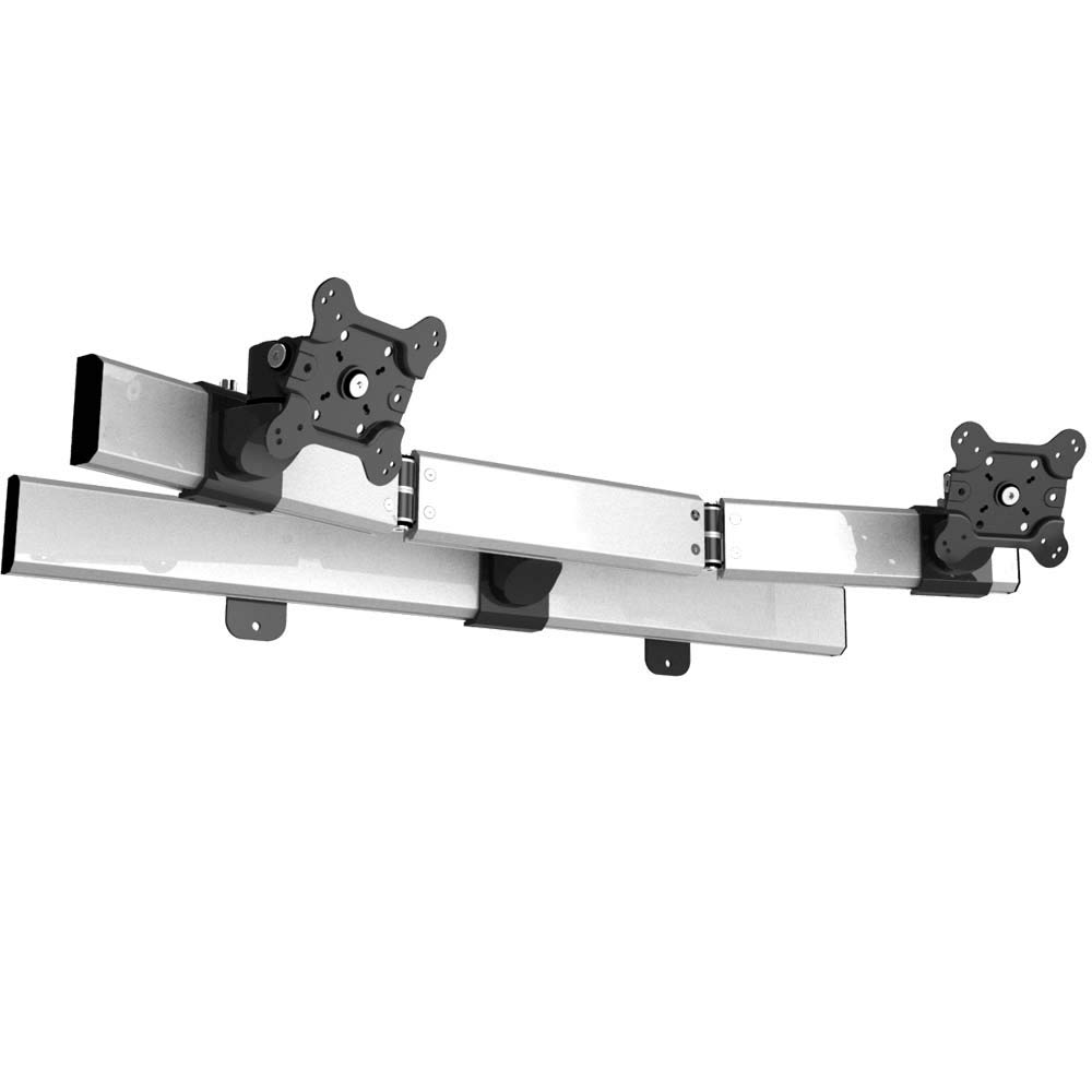 Adjustable Dual Monitor Wall Mount Bracket - Slideable & Tiltable for 13-32 Inch Screens - Perfect for Home Office, Gaming & Workspace Setup