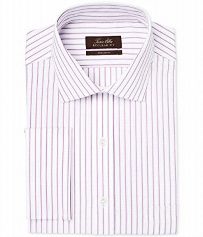 Tasso Elba Men's Non-Iron Button Up Dress Shirt - Slim Fit Formal Business Shirt for Office, Wedding & Special Occasions