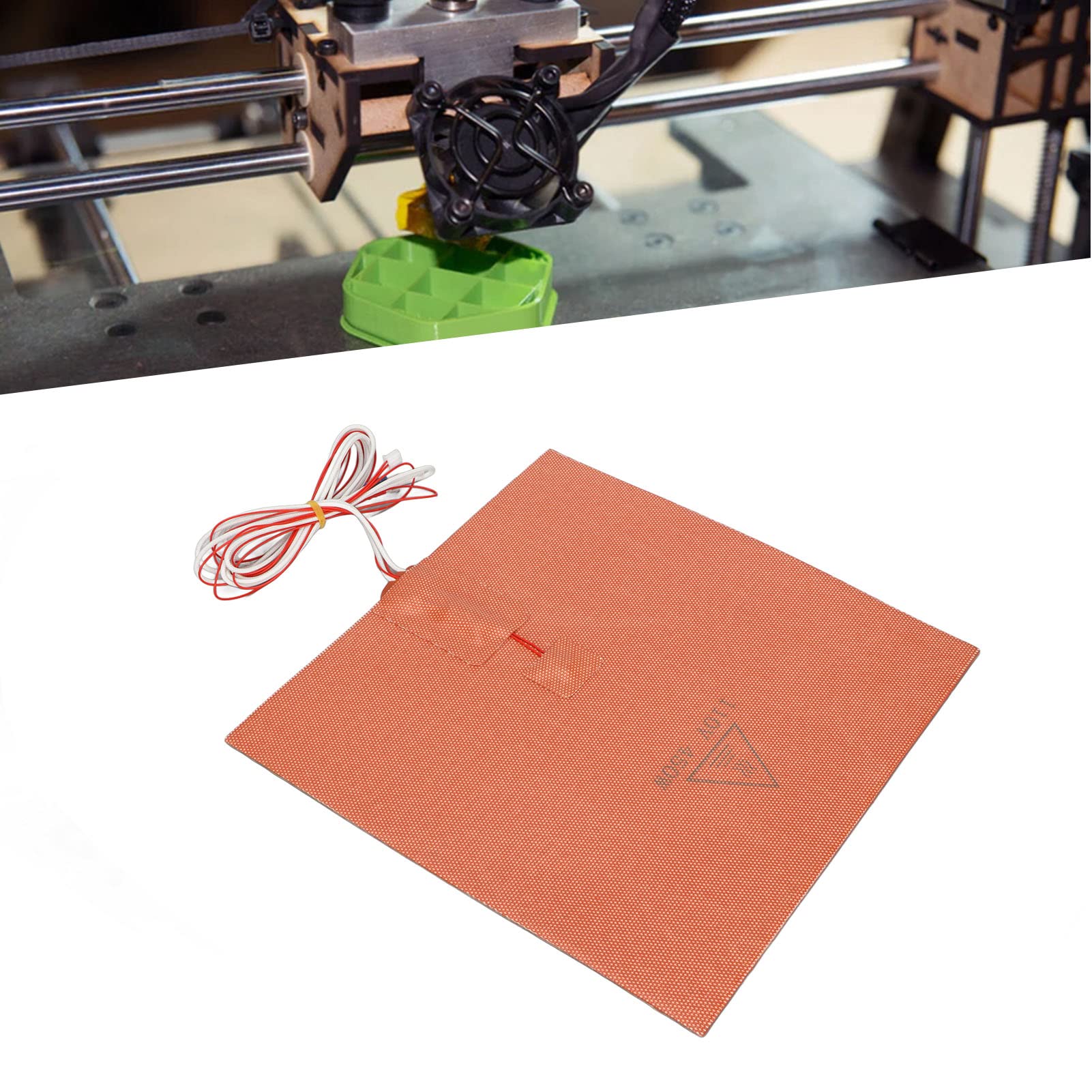 450W Silicone Heater Pad with Adhesive Backing - 250x250mm Heating Plate for VORON2.4 3D Printer Heated Bed | Perfect for 3D Printing, DIY Projects & Home Workshop Use