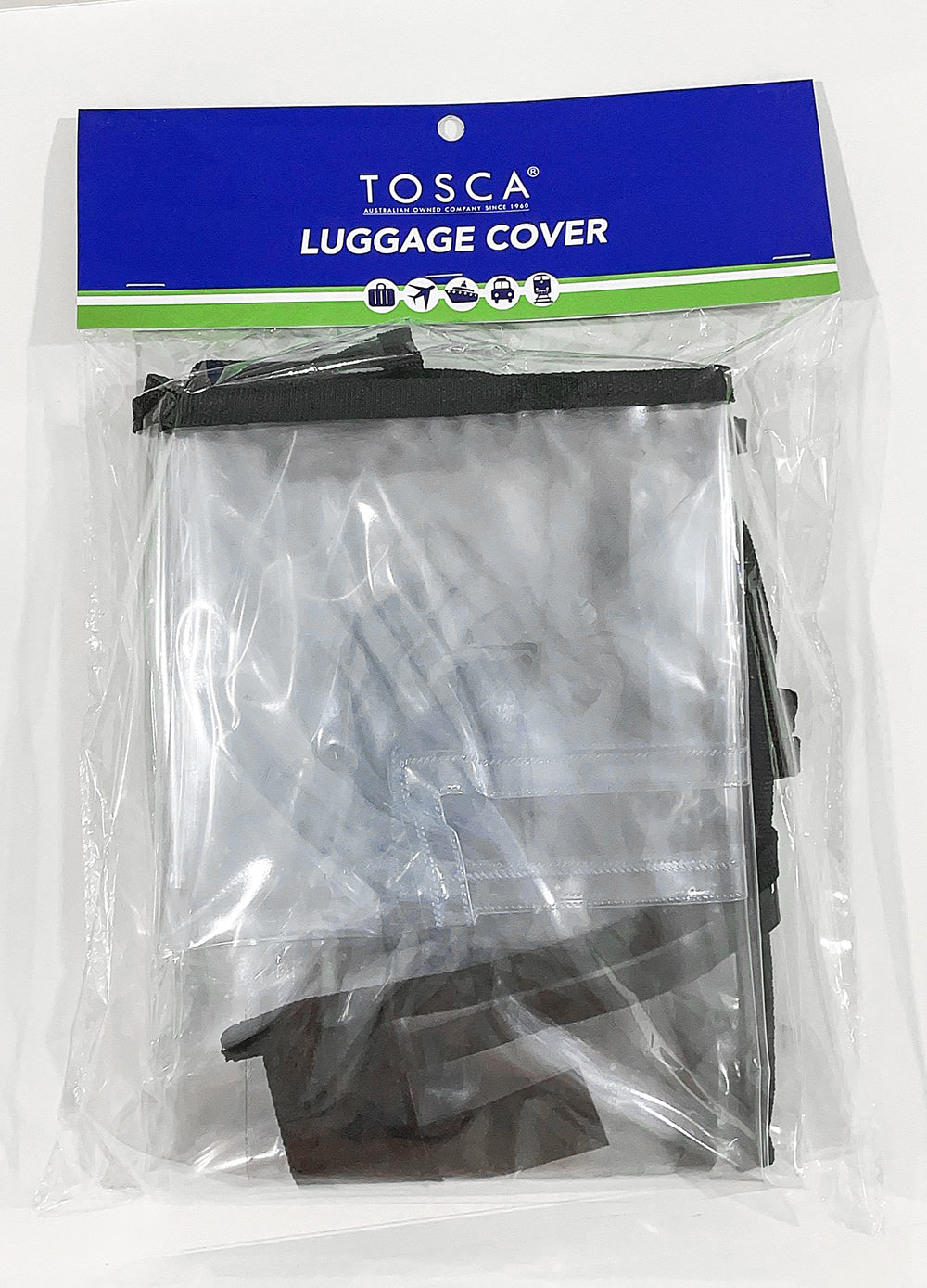 Tosca Large Luggage Cover - Waterproof Travel Suitcase Protector with Zipper Closure (Black) - Perfect for Airplane Checked Bags & Storage Protection