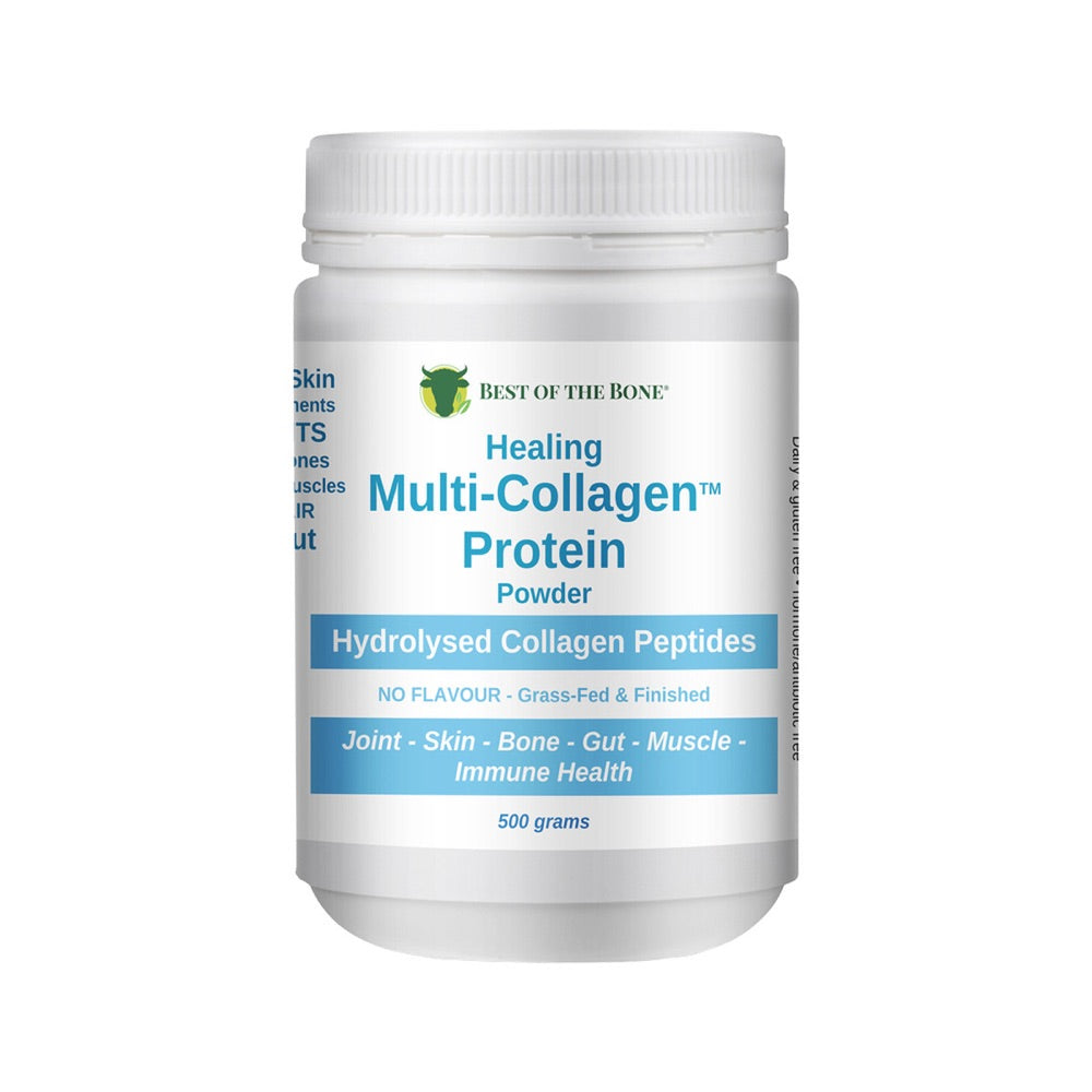 Best Hydrolyzed Collagen Peptides Powder - Unflavored Multi Collagen Protein Supplement for Joint, Skin & Hair Health (500g) - Ideal for Smoothies, Coffee & Post-Workout Recovery