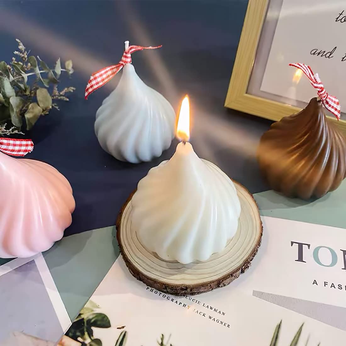 4PCS Silicone Bubble Candle Molds Set - DIY Candle Making Kit for Epoxy Resin, Soap, Chocolate, Pudding & Clay Crafts - Perfect for Home Decor, Wedding Favors & Handmade Gifts