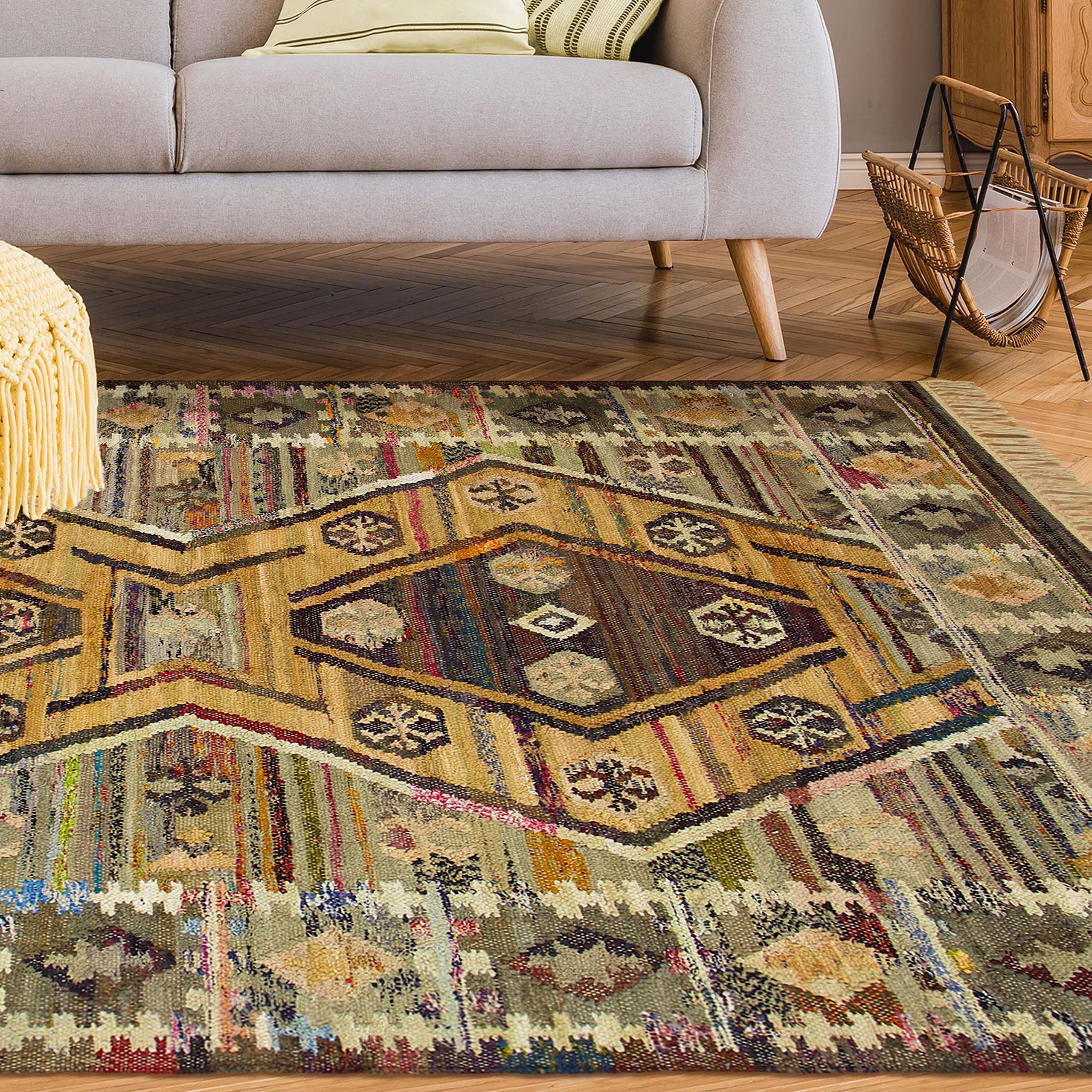 Premium 8' x 10' Green Area Rugs - Soft, Durable & Stain-Resistant - Perfect for Living Room, Bedroom or Office Decor