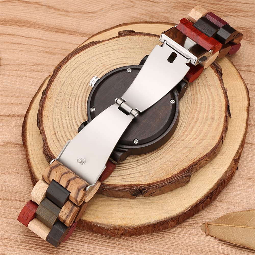 Women's Wooden Watch with All Wood Strap - Classic Analog Bamboo Watch for Women & Couples | Eco-Friendly Fashion Accessory for Casual Wear, Office & Outdoor Activities