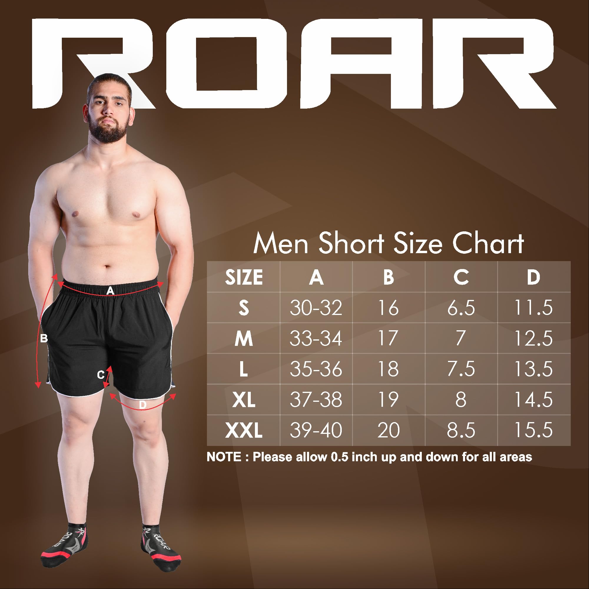 ROAR-INT MMA Boxing Shorts - Premium Grappling & No-Gi Kickboxing Shorts for Men - Brazilian Jiu Jitsu Training & Competition - Breathable & Durable Fight Trunks for MMA, BJJ, and Kickboxing - Perfect for Training, Sparring, and Tournaments