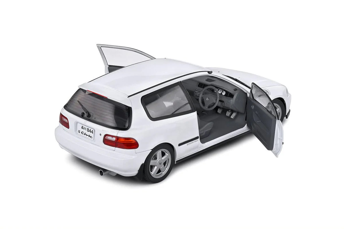 1:18 Scale Solido Honda Civic EG6 Diecast Model Car - White - Collectible Toy for Car Enthusiasts & Display for Home/Office Decor