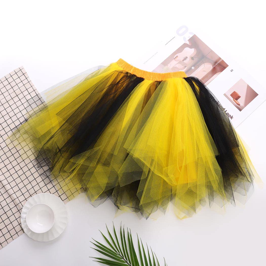 Layered Tulle Tutu Skirt for Women & Girls - Ballet Dance Skirt, Festival Costume, Photo Shoot & Party Wear - Soft Flowy Layered Skirt for Performances, Dress Up & Special Occasions