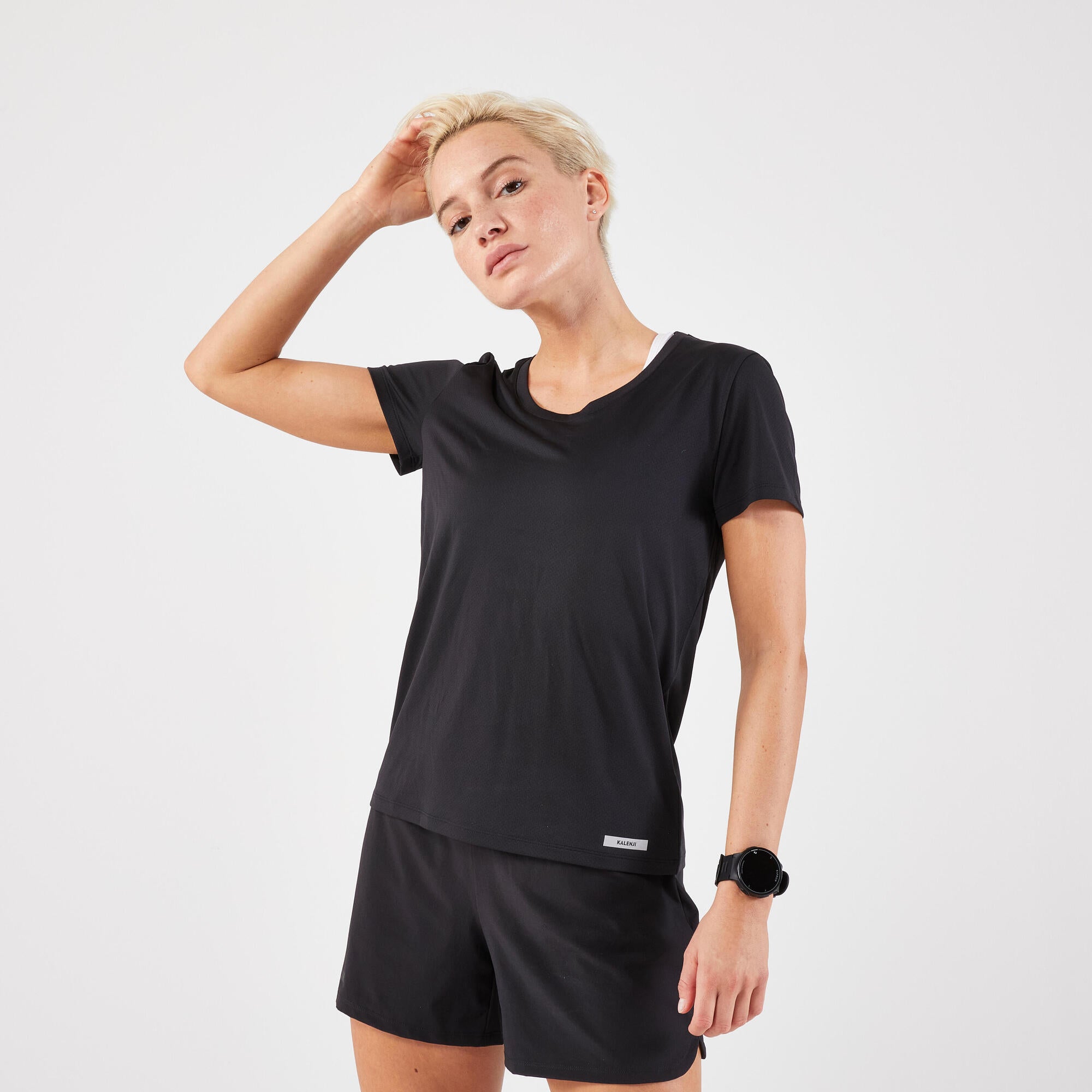 Kiprun Women's Run 100 Dry Running T-Shirt - Moisture Wicking Workout Top for Running, Gym & Outdoor Activities