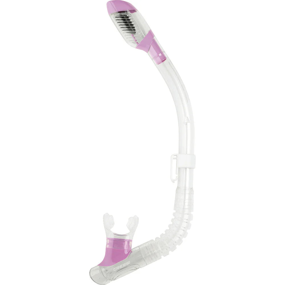 Cressi Mini Dry Kids Snorkel Set - Adjustable Snorkeling Gear for Children, Comfortable & Safe Swimming Mask with Dry Top Technology - Perfect for Pool, Beach & Ocean Adventures (Lilac)