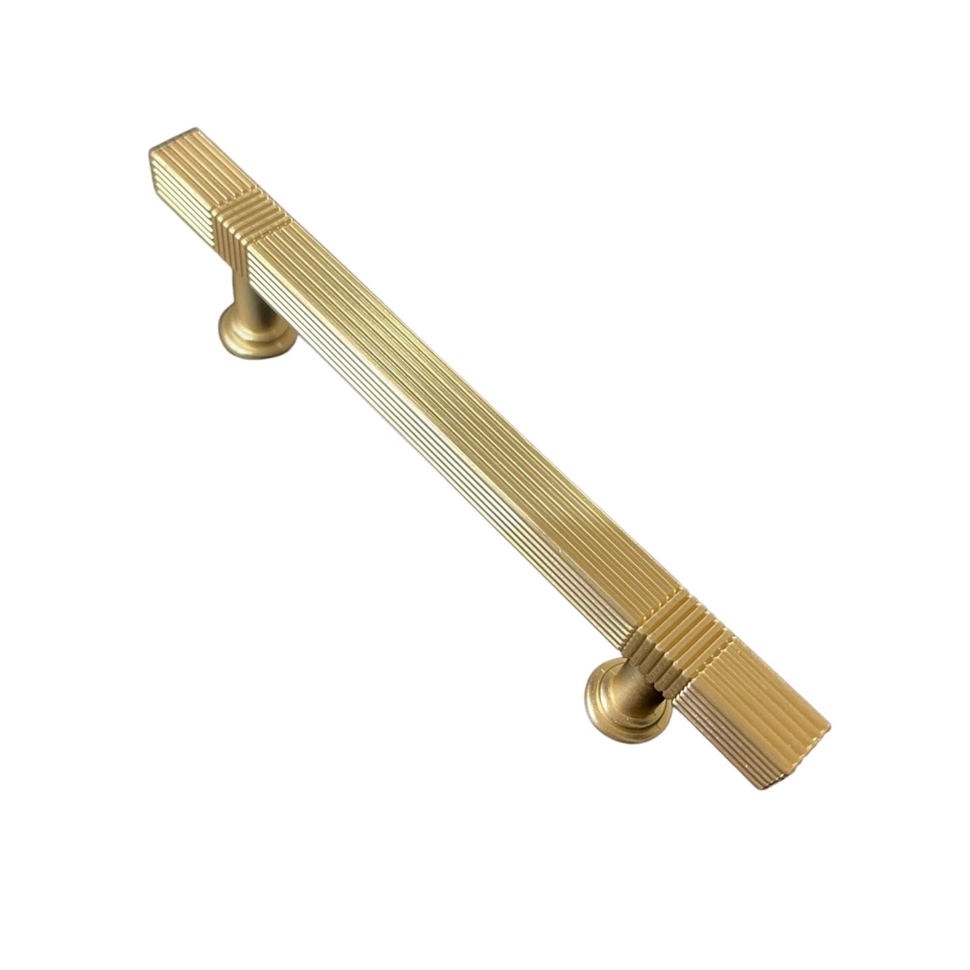 Vintage Gold Cabinet Pulls - Pack of 10 - 9.25 Inch Modern Drawer Handles with 7.75 Inch Screw Spacing - Elegant Mid-Century Kitchen Cabinet Hardware - Perfect for Kitchen Renovation, Bathroom Vanity & Furniture Upgrade