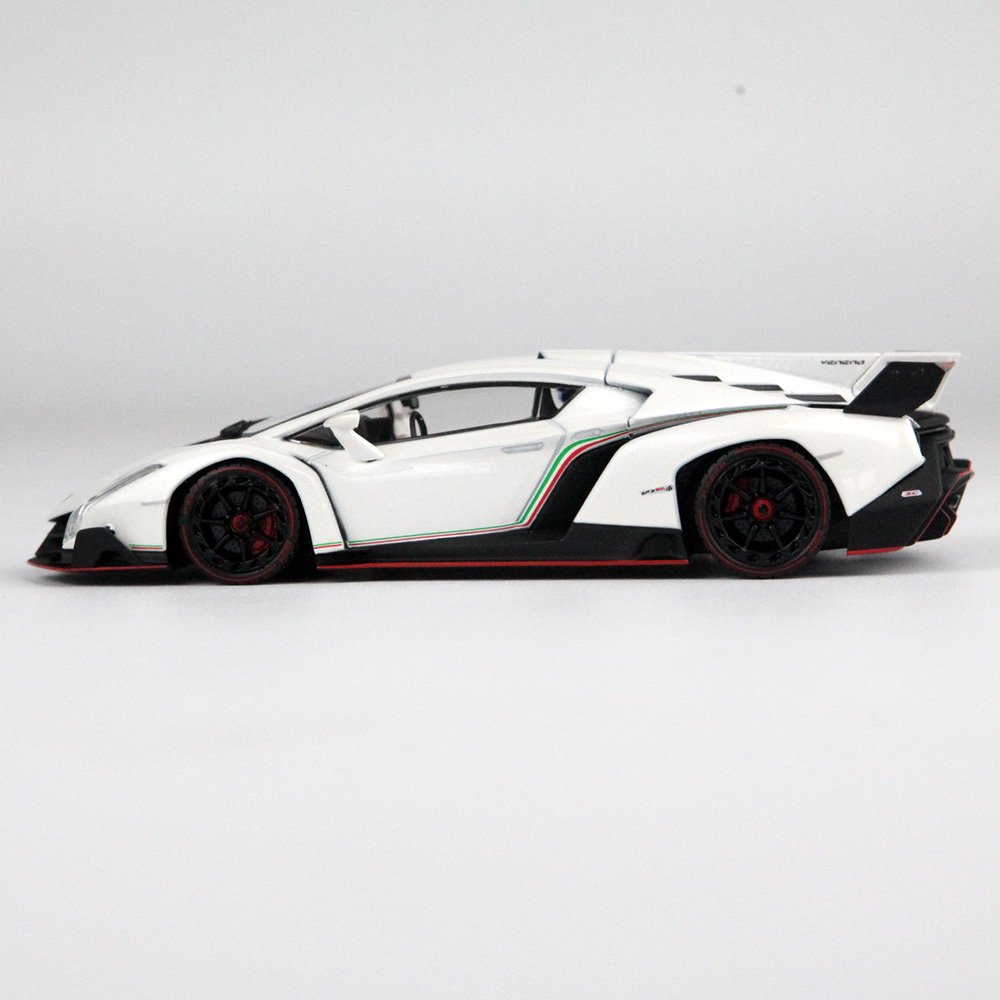 Kyosho 1:43 Scale Diecast Lamborghini Veneno Model Car - White Collectible for Display & Racing Enthusiasts | Perfect for Home Decor, Office Display & Car Collection Showcase