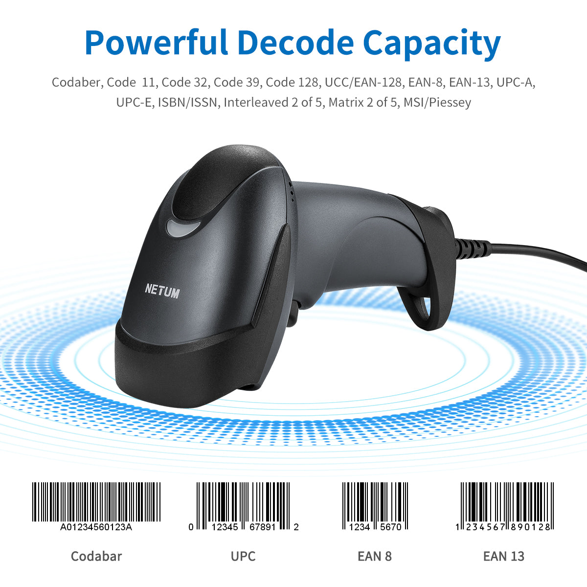M1 Laser USB Barcode Scanner - High-Speed 1D Barcode Reader for Retail, Warehouse & Inventory Management | Plug & Play USB Connectivity | Perfect for POS Systems, Supermarkets & Logistics Tracking