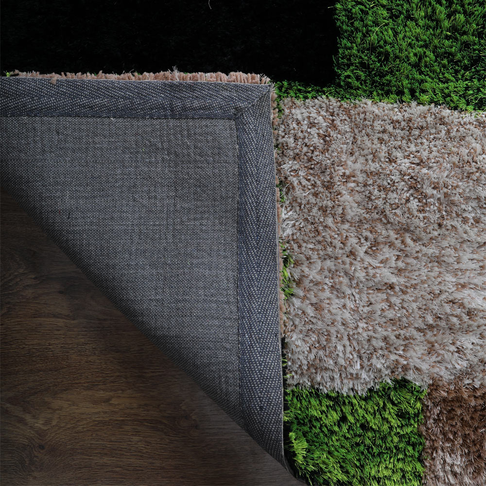Modern Cubic Hand Tufted Wool Area Rug - Soft Non-Slip Living Room Carpet for Bedroom, Nursery & Home Decor