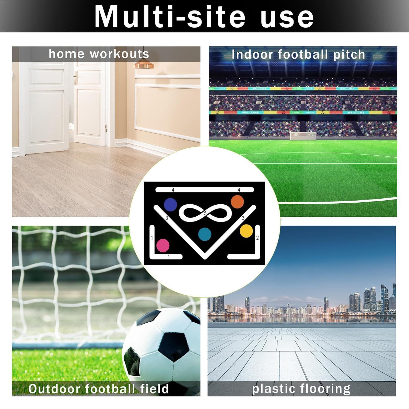 Football Training Mat - 60x90cm Non-Slip Soccer Practice Mat for Dribbling, Footwork & Ball Control | Perfect for Kids & Beginners | Indoor & Outdoor Use in Backyard, Gym or Training Field