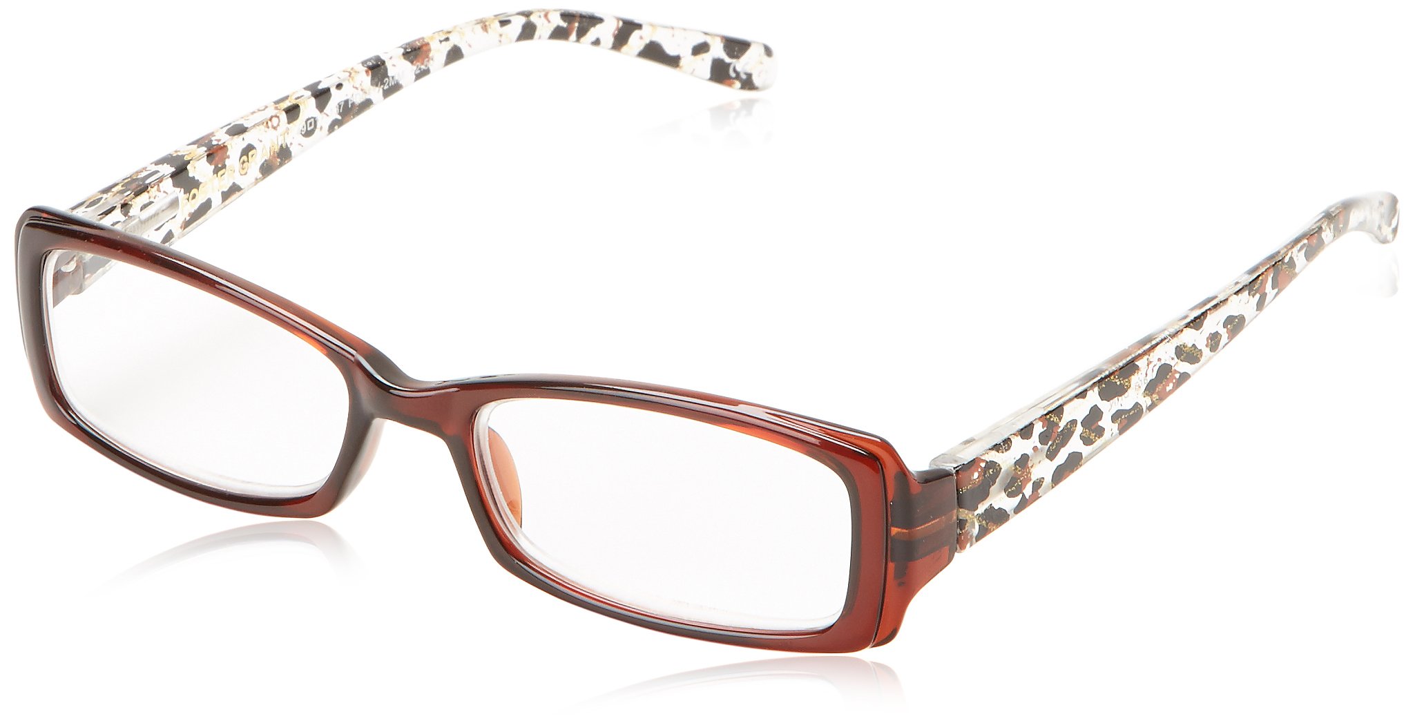 Foster Grant Women's Lara Rectangular Reading Glasses +1.50 to +3.50 Strength - Stylish Lightweight Eyewear for Reading, Computer Work & Book Clubs