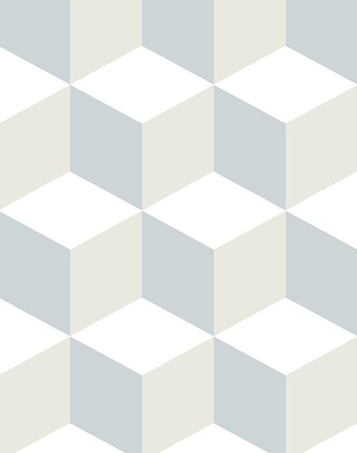 Wallshoppe 'Ice Cubist' Elephant Wallpaper - Modern Geometric Animal Print for Nursery, Living Room & Home Decor
