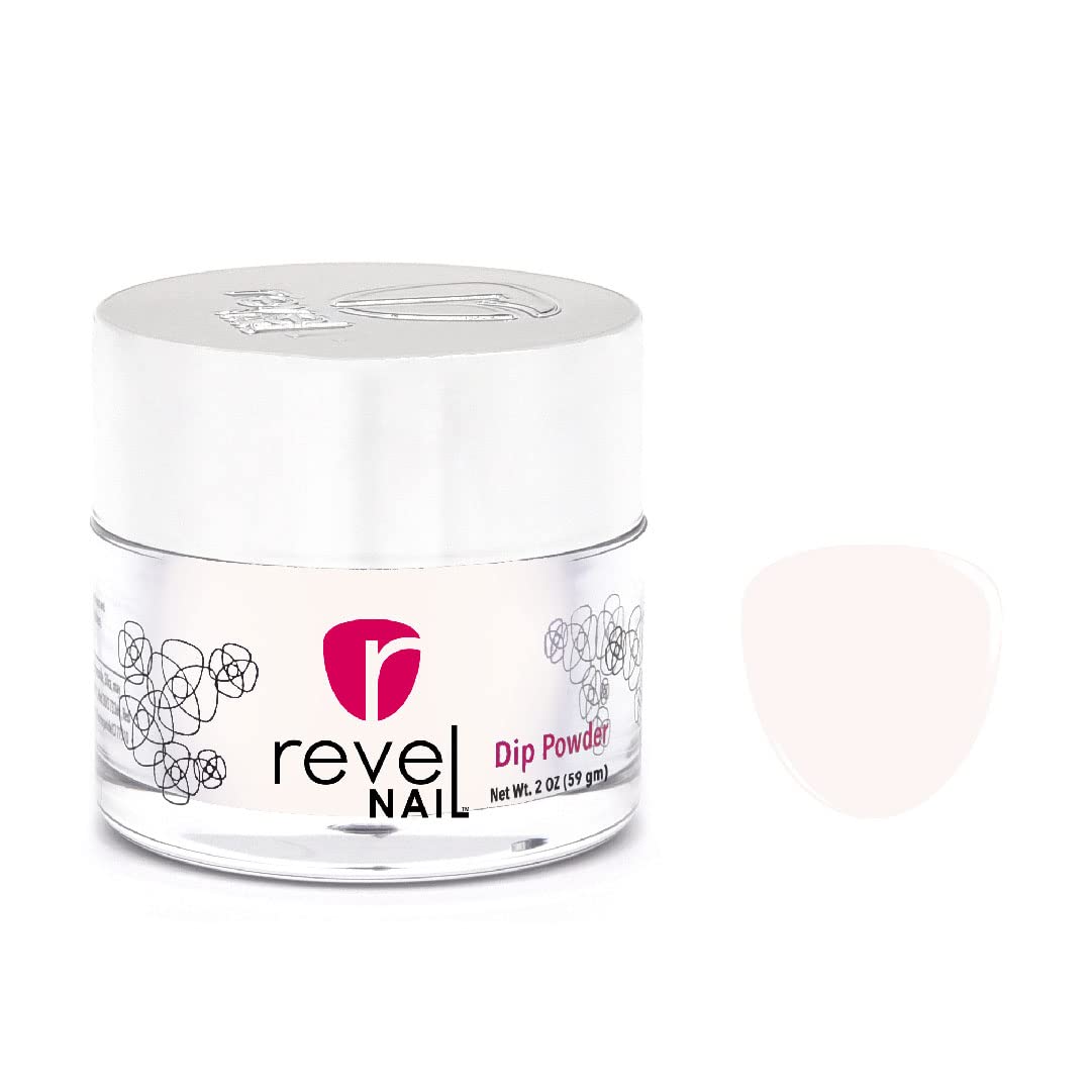 Revel Nail Dip Powder - Clear Build Powder for Strong & Long-Lasting Dip Nails | DIY & Professional Nail Strengthener | Perfect for French Manicures & At-Home Nail Care (2 Oz)