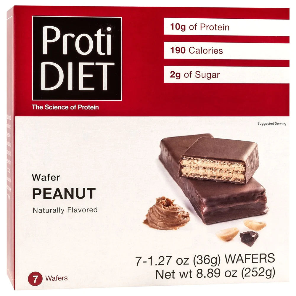 PROTIDIET Wafer Bar - High Protein Low Carb Snack for Weight Loss & Keto Diet | On-the-Go Healthy Nutrition for Workouts, Travel & Busy Lifestyles