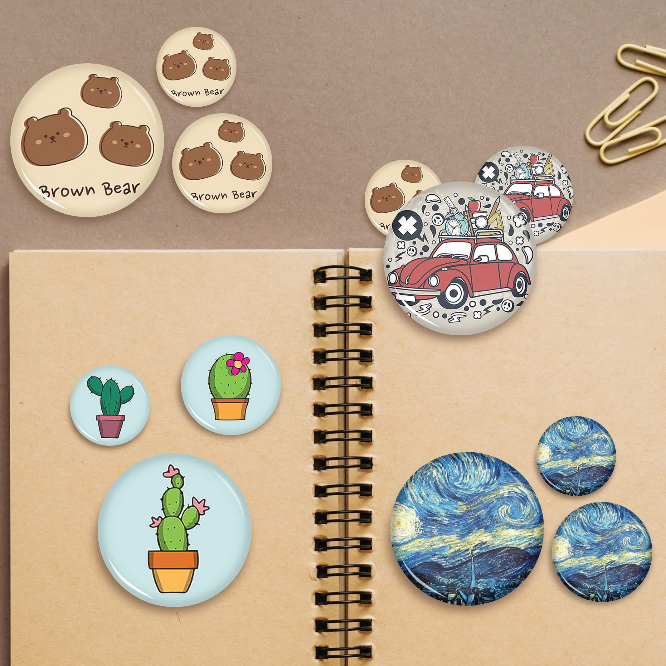 200 Sets Blank Metal Button Supplies for Pin Badge Maker - 58mm (2.28 inch) DIY Button Parts with Blank Paper - Perfect for Custom Pins, DIY Crafts, Promotional Items & Event Giveaways