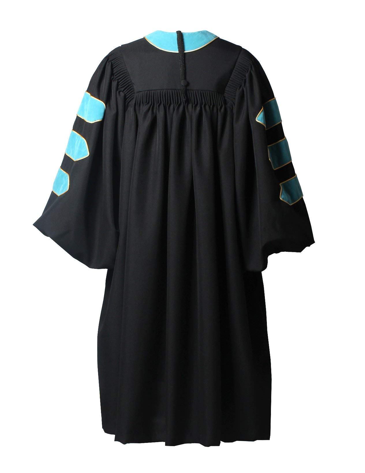 Premium Doctoral Graduation Gown with Velvet Trim - PhD Graduation Robe for Academic Ceremonies, Commencement & Formal Events