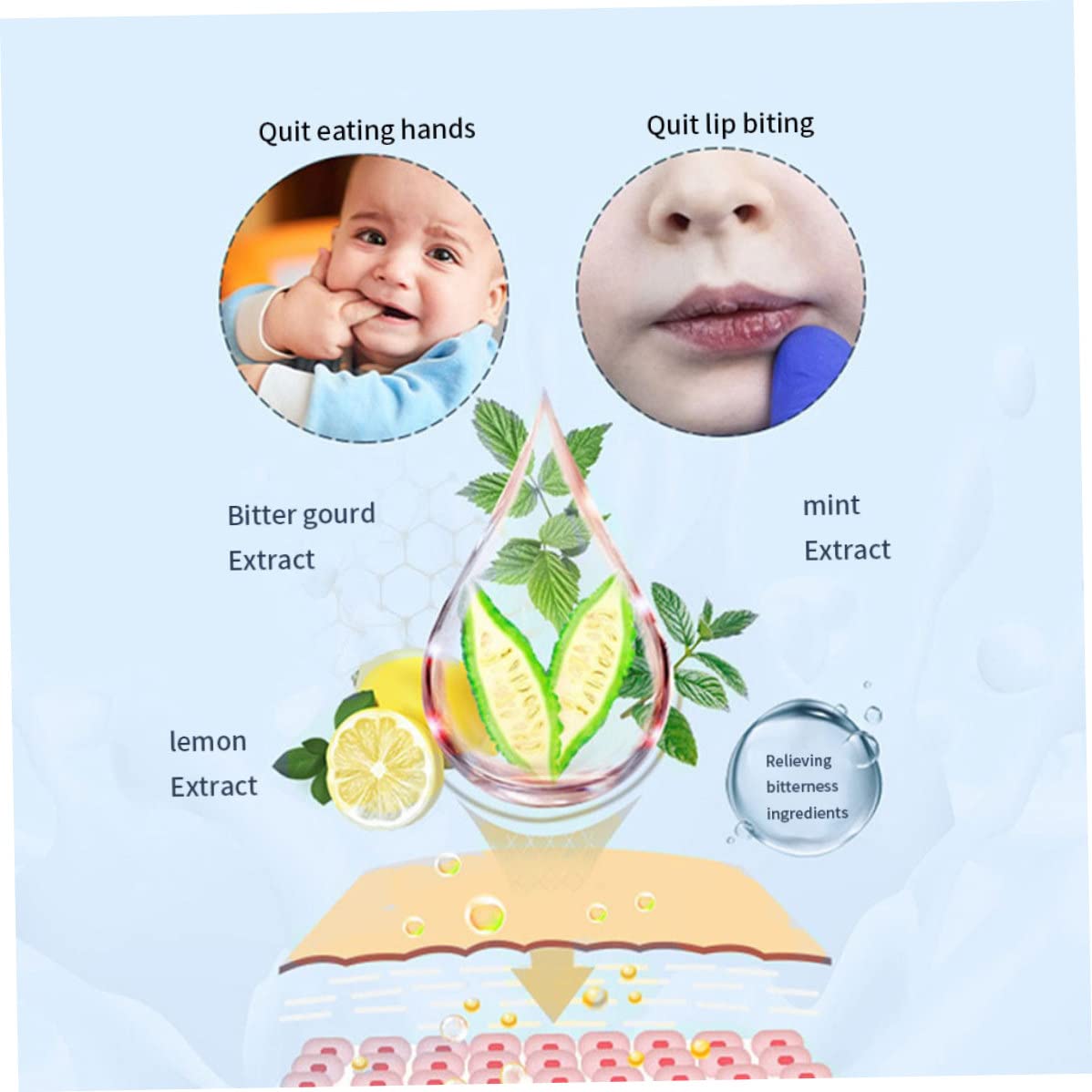 Bitter Nail Polish to Stop Nail Biting & Thumb Sucking for Kids - Safe Nail Biting Treatment - Prevent Nail Biting Habit - Ideal for Children's Nail Care & Thumb Sucking Prevention