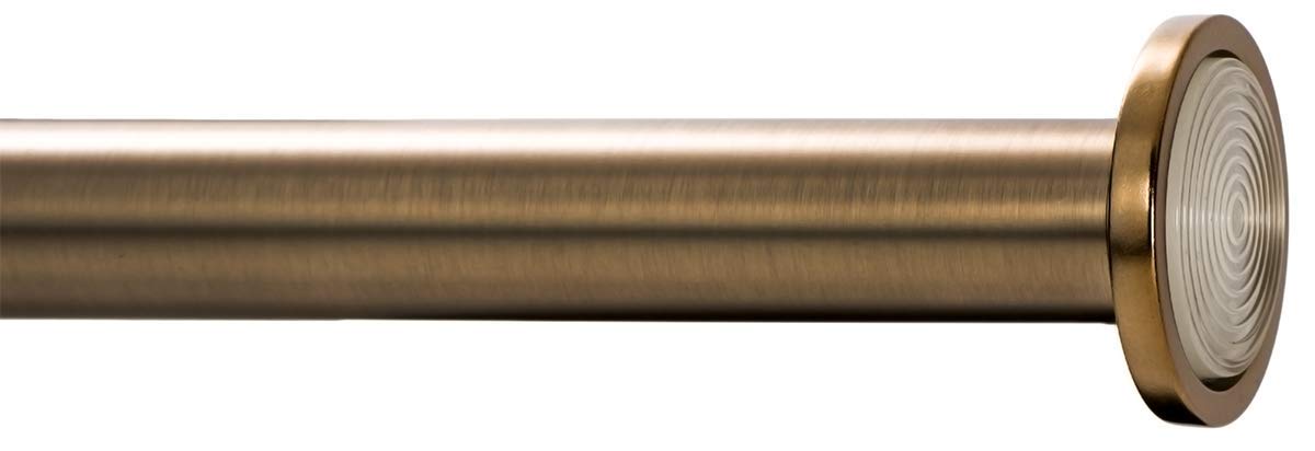 Ivilon Spring Tension Curtain Rod - Adjustable 16 to 24 Inch, Warm Gold Finish for Small Windows, Bathrooms, and Showers