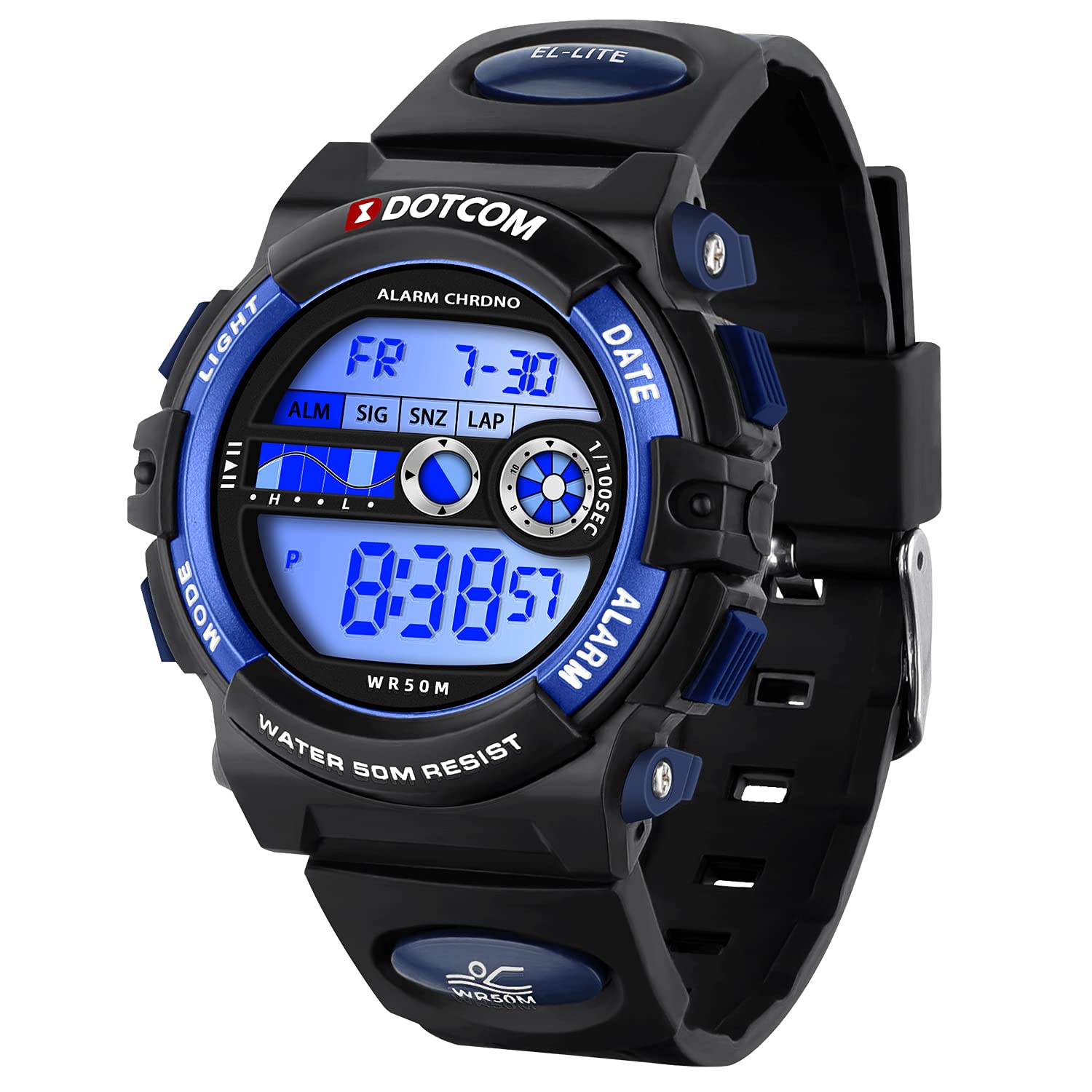 CKV Kids Digital Watch for Boys Ages 5-18 - 50M Waterproof Sports Watch with 7 LED Backlight, Alarm, Calendar & Timer - Perfect Gift for Teen Boys - Ideal for School, Sports & Outdoor Activities