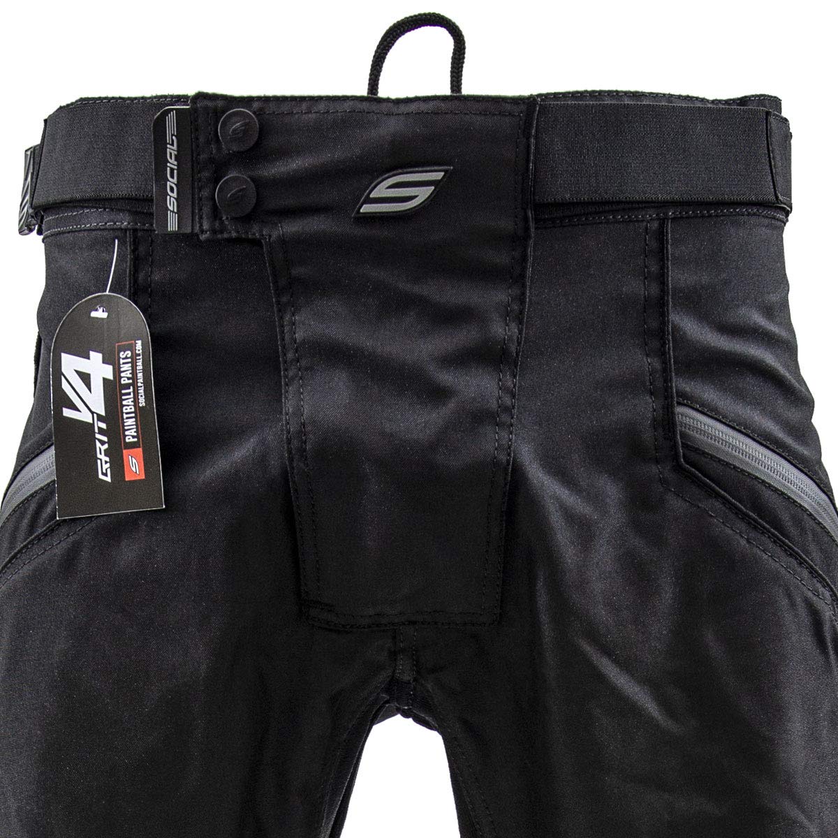 Social Paintball Grit v4 Pants - Black Onyx | Tactical Paintball Gear for Outdoor Sports & Airsoft | Durable & Comfortable for Competitive Play