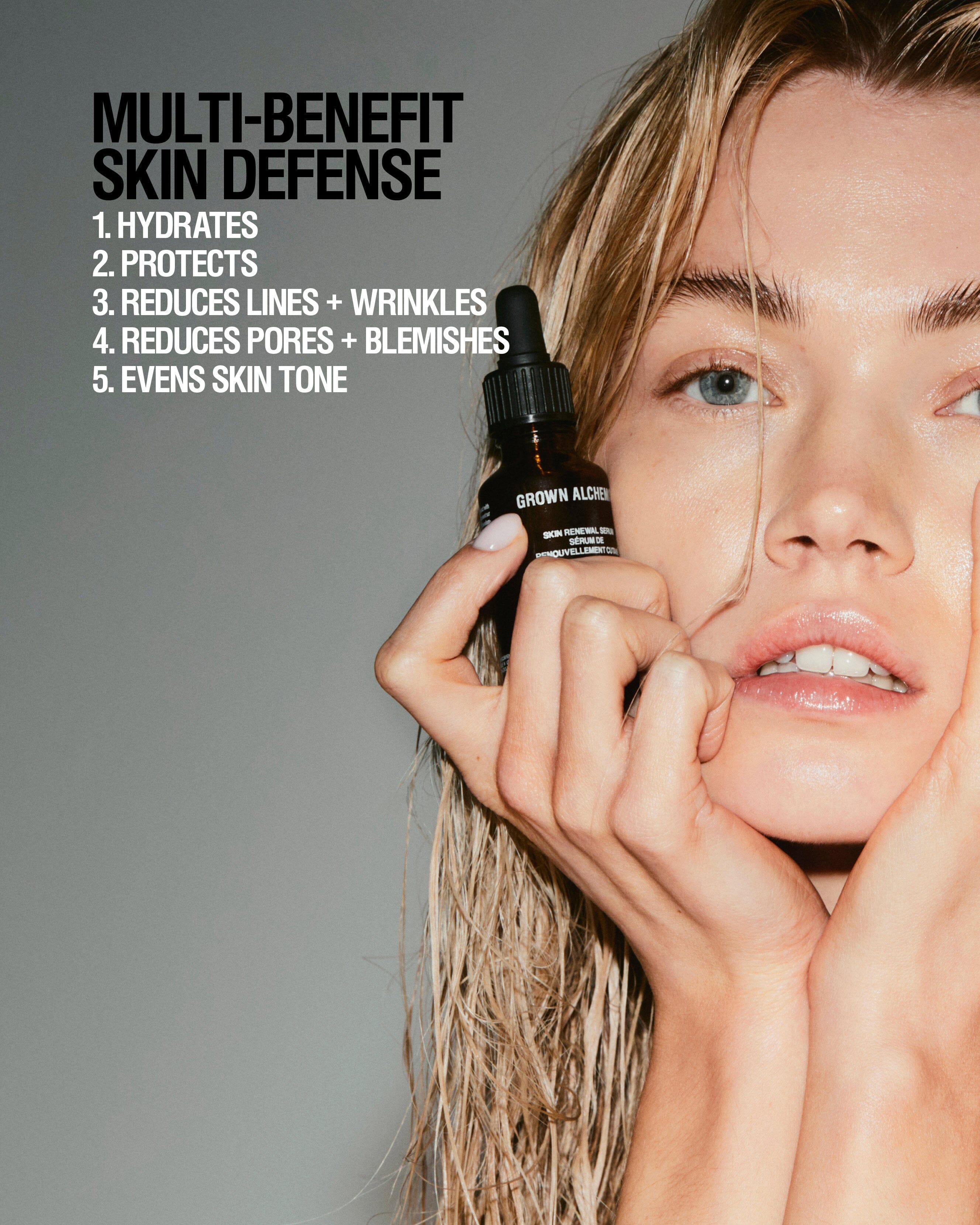 Best Skin Renewal Serum for Anti-Aging & Brightening - Vitamin C & Hyaluronic Acid Facial Treatment - Perfect for Night Routine & Dry Skin Care