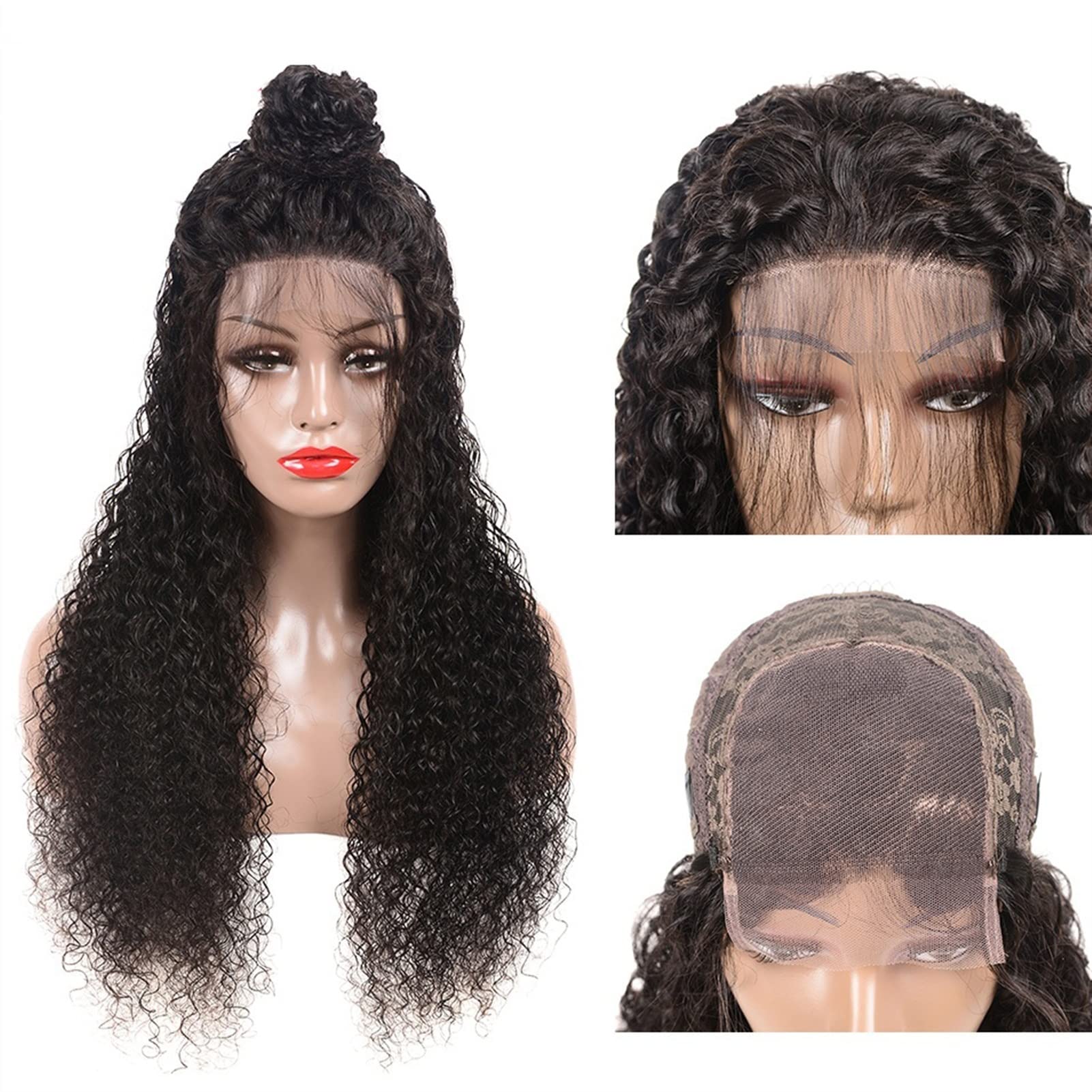 Premium 8-30 Inch Deep Curly Human Hair Wigs with 4x4 Lace Closure | 100% Raw Indian Hair | Wet & Wavy Lace Front Wig for Women | Perfect for Daily Wear, Parties, Weddings & Special Occasions
