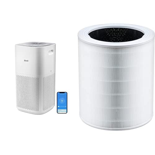 LEVOIT H13 True HEPA Air Purifier for Large Rooms up to 1588 Sq. Ft with 600S-RF Replacement Filter - Perfect for Home, Office, Bedroom & Allergy Relief
